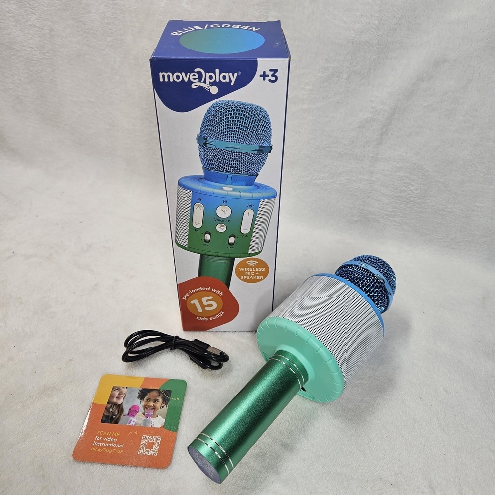 Move2Play Kids Karaoke Microphone w/ Bluetooth & Songs Rechargeable Toy